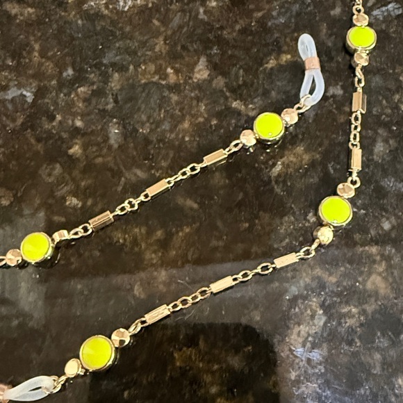 Anthropologie Black Diamond Gemstone and Gold Plated Chain Eyewear!!🔥🔥🔥 - Picture 15 of 16